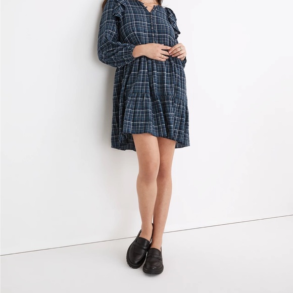 Madewell Gauze Ruffle-Trimmed Mini Dress - Picture 4 of 12